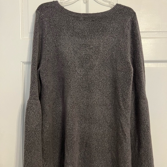 American Eagle Cross Over V Neck Sweater with Bell Sleeves - Picture 3 of 5
